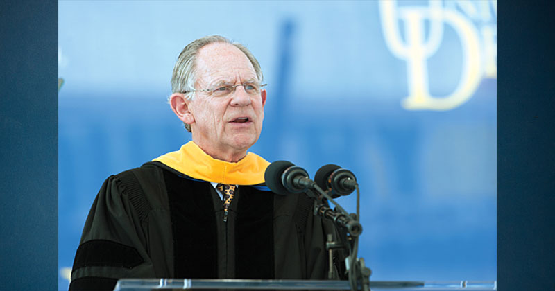 Michael N. Castle at UD Commencement in 2011
