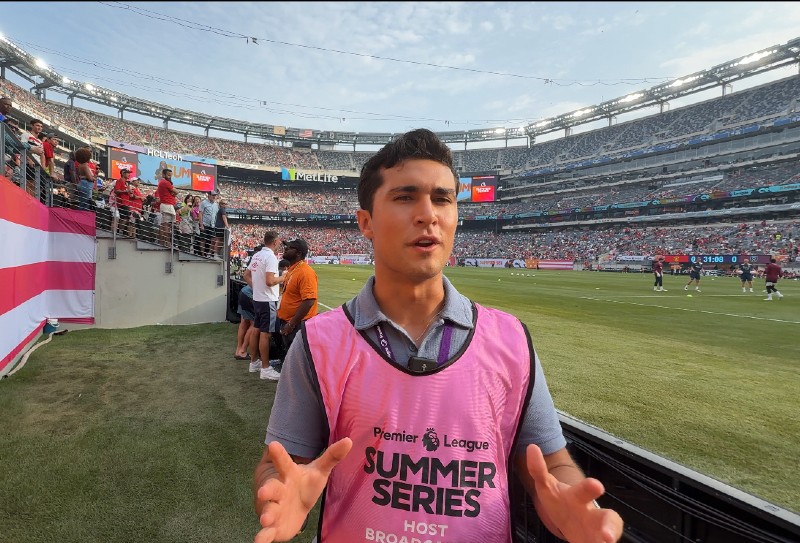 Granada worked pitchside creating content for NBC Sports’ digital platforms at the English Premier League game at MetLife Stadium in July. Granada worked pitchside creating content for NBC Sports’ digital platforms at the English Premier League game at MetLife Stadium in July.