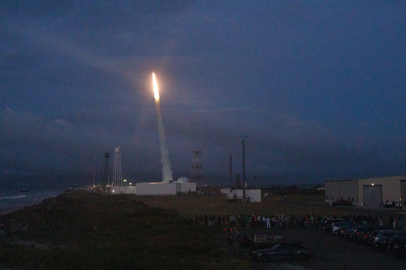 Terrier-Improved Malemute rocket launches from NASA Wallops Flight Facility, Virginia, on Aug. 12, 2025, with a UD student experiment on board. The rocket reached an altitude of about 100 miles before returning to Earth and recovery from the Atlantic Ocean.