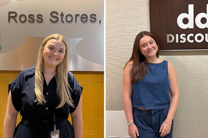 Eve Chapman (left) and Piper Goldstein earned fashion retail expertise during summer internships at the Ross Stores office in New York City. Eve Chapman (left) and Piper Goldstein earned fashion retail expertise during summer internships at the Ross Stores office in New York City.