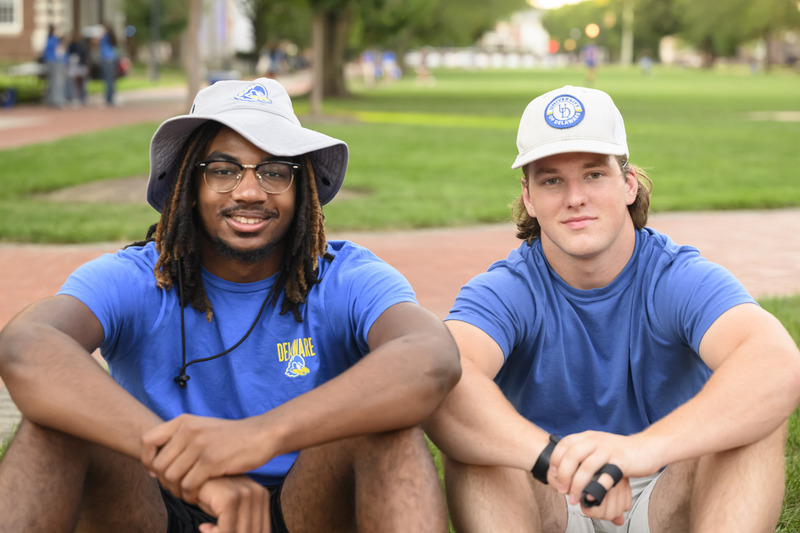 Andrew May (right), a sports health major, said it was surreal to be starting his college career among all of his classmates. He’s pictured with classmate Jayson Askins-Brooks, a computer science major. Andrew May (right), a sports health major, said it was surreal to be starting his college career among all of his classmates. He’s pictured with classmate Jayson Askins-Brooks, a computer science major.