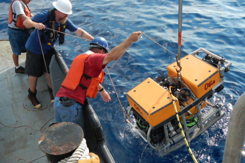 OTIS is a remotely operated vehicle that has been generously donated to the University of Delaware by Tim Taylor and Christine Dennison, pioneering ocean explorers.
