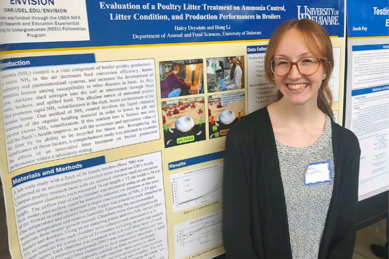 Drydale’s research concluded with a poster presentation; she continues to work in the Li Lab and intends to stay to pursue UD’s M.S. in Animal Science. 