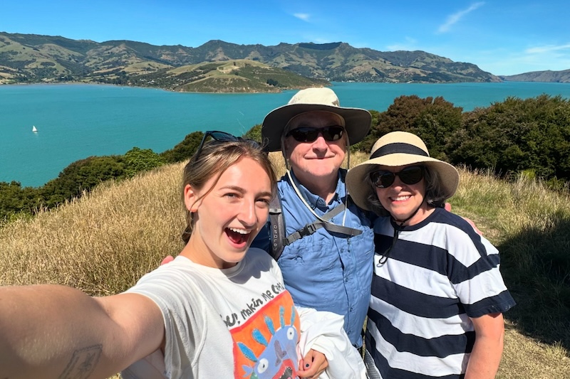 Marsh’s parents, Adam and Michele, visited this year. They were all excited for her mother to visit New Zealand for the first time.