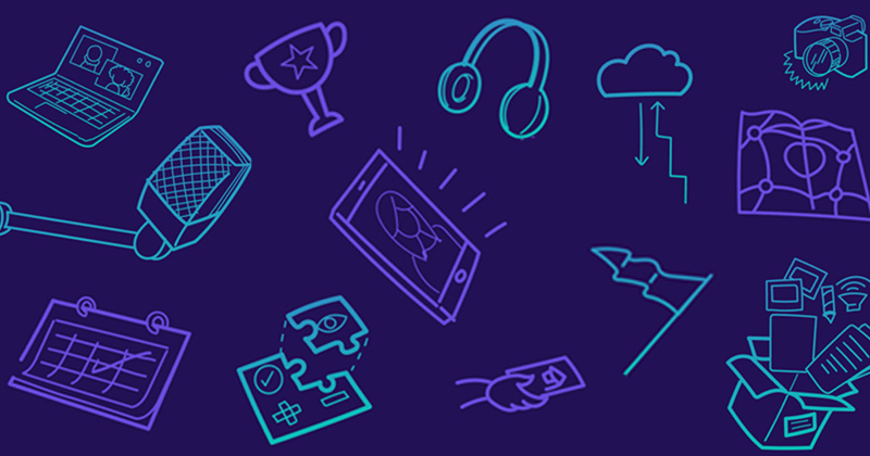 graphic design of various digital images