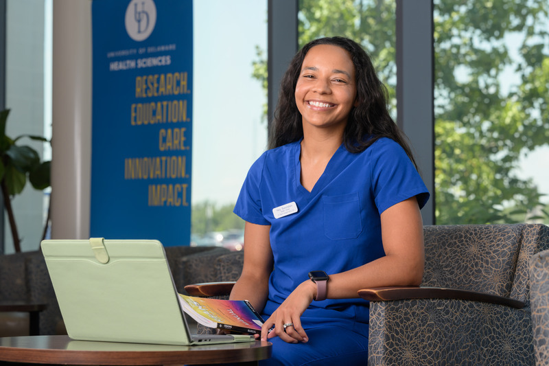 Katy Buoncristiano, a second-year speech-language pathology master’s student, was inspired to pursue her career as a speech-language pathologist by her childhood hearing loss and her military service. 