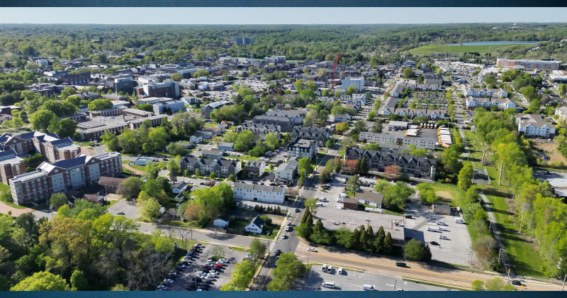 University of Delaware drone shot University of Delaware drone shot
