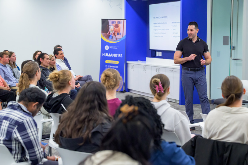 Personal trainer, published author and proud Blue Hen Shaun Zetlin returned to campus earlier this spring to share his journey of emotional fitness. Personal trainer, published author and proud Blue Hen Shaun Zetlin returned to campus earlier this spring to share his journey of emotional fitness.