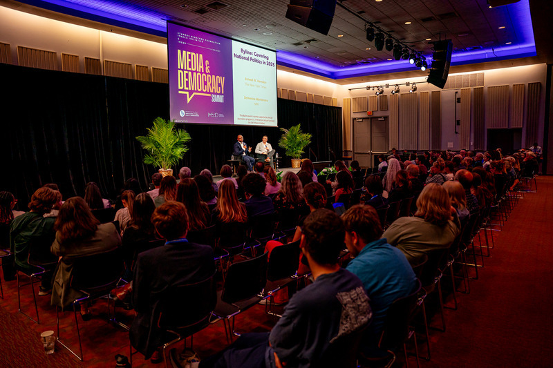 Co-hosted by the Stavros Niarchos Foundation (SNF) Ithaca Initiative — based within UD’s Joseph R. Biden, Jr. School of Public Policy and Administration — and the nonprofit journalism organization iMEdD (incubator for Media Education and Development), the Media and Democracy Summit brought together leading scholars and journalists for a series of discussions on the challenges and opportunities facing both content creators and consumers. Co-hosted by the Stavros Niarchos Foundation (SNF) Ithaca Initiative — based within UD’s Joseph R. Biden, Jr. School of Public Policy and Administration — and the nonprofit journalism organization iMEdD (incubator for Media Education and Development), the Media and Democracy Summit brought together leading scholars and journalists for a series of discussions on the challenges and opportunities facing both content creators and consumers.