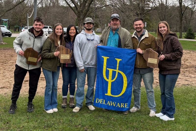 UD’s soil judging team placed first in Group Judging and second overall out of the 27 competing universities at the 2025 National Collegiate Soil Judging Contest at the University of Wisconsin–Stevens Point. Bethany won second place in Individual Judging. UD’s soil judging team placed first in Group Judging and second overall out of the 27 competing universities at the 2025 National Collegiate Soil Judging Contest at the University of Wisconsin–Stevens Point. Bethany won second place in Individual Judging.