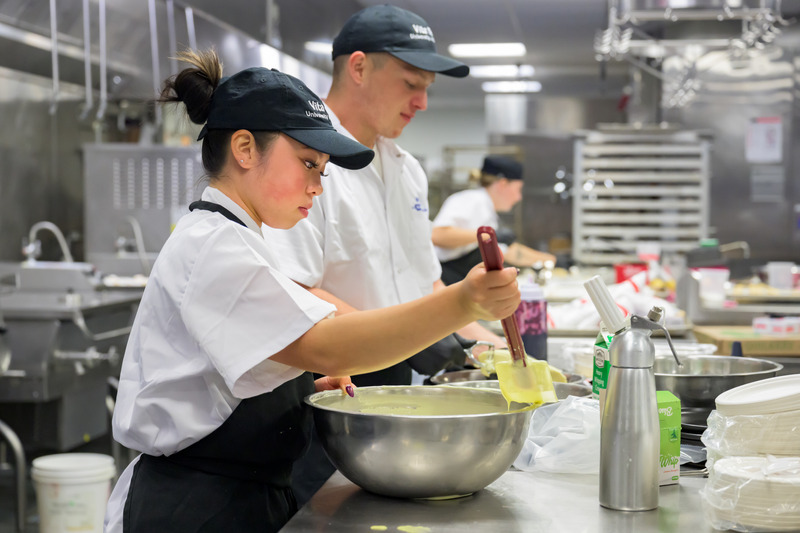 The Blue Hen Bake Off was a great learning experience for UD chefs’ student assistants. The Blue Hen Bake Off was a great learning experience for UD chefs’ student assistants.