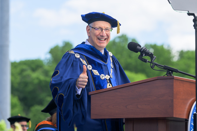UD President Dennis Assanis encouraged the graduates to be the lifelong learners, critical thinkers and trailblazers the world needs. UD President Dennis Assanis encouraged the graduates to be the lifelong learners, critical thinkers and trailblazers the world needs.