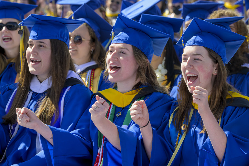 Graduation is a joyous time for students after four or more years of hard work in the classroom. Graduation is a joyous time for students after four or more years of hard work in the classroom.