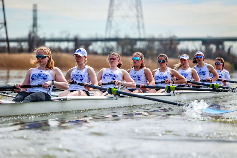 While Meiss (third from left) plans to continue rowing in Germany, either on a university team or as part of a club, she’ll miss her teammates at UD. “I love my teammates,” she said. “They have been like family here in the U.S.” While Meiss (third from left) plans to continue rowing in Germany, either on a university team or as part of a club, she’ll miss her teammates at UD. “I love my teammates,” she said. “They have been like family here in the U.S.”