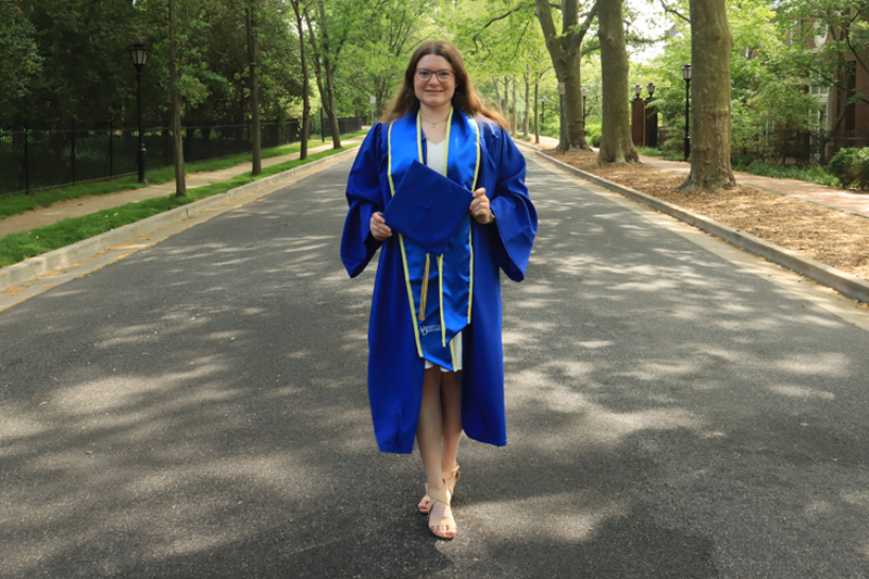 Cornelia Meiss, a cognitive science and computer science double major, earned recognition as the High Index Senior for the UD Class of 2025 for a combination of a 4.0 GPA with the highest number of earned hours taken in residence at UD. Cornelia Meiss, a cognitive science and computer science double major, earned recognition as the High Index Senior for the UD Class of 2025 for a combination of a 4.0 GPA with the highest number of earned hours taken in residence at UD.