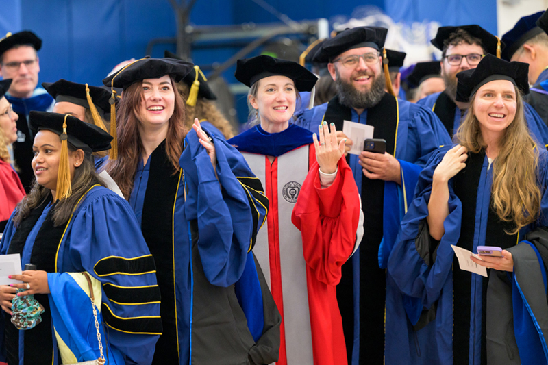 Students from 28 countries crossed the stage for the awarding of their doctoral degrees, a tradition that dates back to the 1600s in medieval Europe. Students from 28 countries crossed the stage for the awarding of their doctoral degrees, a tradition that dates back to the 1600s in medieval Europe.