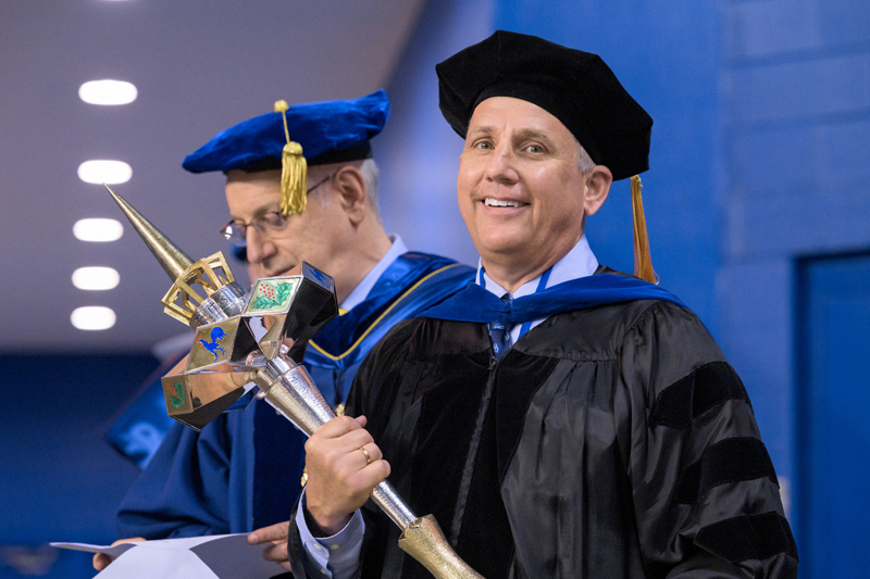 Lou Rossi, dean of the Graduate College, provided the opening and closing comments, and he commended the graduates for joining the 2% of the U.S. population with doctoral degrees. Lou Rossi, dean of the Graduate College, provided the opening and closing comments, and he commended the graduates for joining the 2% of the U.S. population with doctoral degrees.