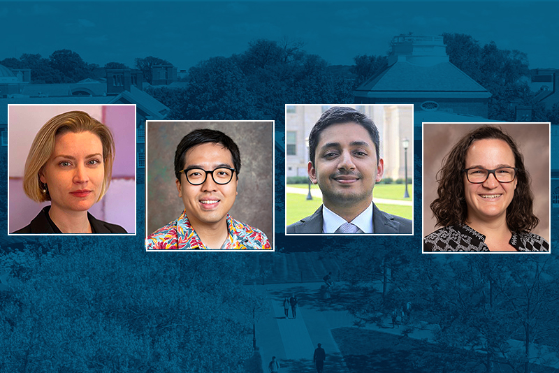 Honored with the 2025 Excellence in Teaching Award are (from left) Alison Terndrup, Jin Yao Kwan, Rajinda Wickrama and Elizabeth Sargent. Honored with the 2025 Excellence in Teaching Award are (from left) Alison Terndrup, Jin Yao Kwan, Rajinda Wickrama and Elizabeth Sargent.