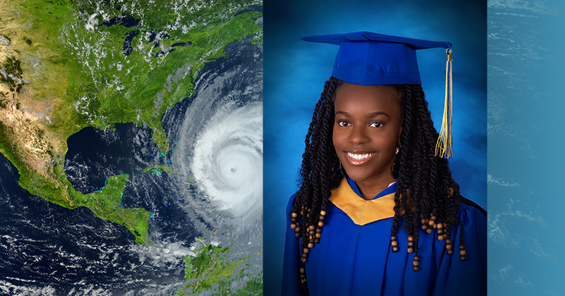 Recent graduate Sanaa Burke reflected on her time at UD and how growing up in the Caribbean began her lifelong love of weather. Recent graduate Sanaa Burke reflected on her time at UD and how growing up in the Caribbean began her lifelong love of weather.