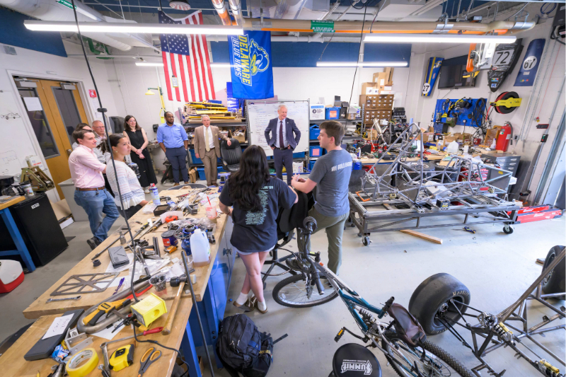“Engineering students have long expressed interest in the World Scholars program, but the demanding structure of our curriculum made participation nearly impossible,” said Tripp Shenton, associate dean for undergraduate education in the College of Engineering. “Newcastle offers the right combination of academic rigor, curricular alignment and immersive experience.” Shenton helped welcome a delegation from Newcastle University last month to sign an international agreement with UD to provide global opportunities to Engineering students beginning this fall. “Engineering students have long expressed interest in the World Scholars program, but the demanding structure of our curriculum made participation nearly impossible,” said Tripp Shenton, associate dean for undergraduate education in the College of Engineering. “Newcastle offers the right combination of academic rigor, curricular alignment and immersive experience.” Shenton helped welcome a delegation from Newcastle University last month to sign an international agreement with UD to provide global opportunities to Engineering students beginning this fall.