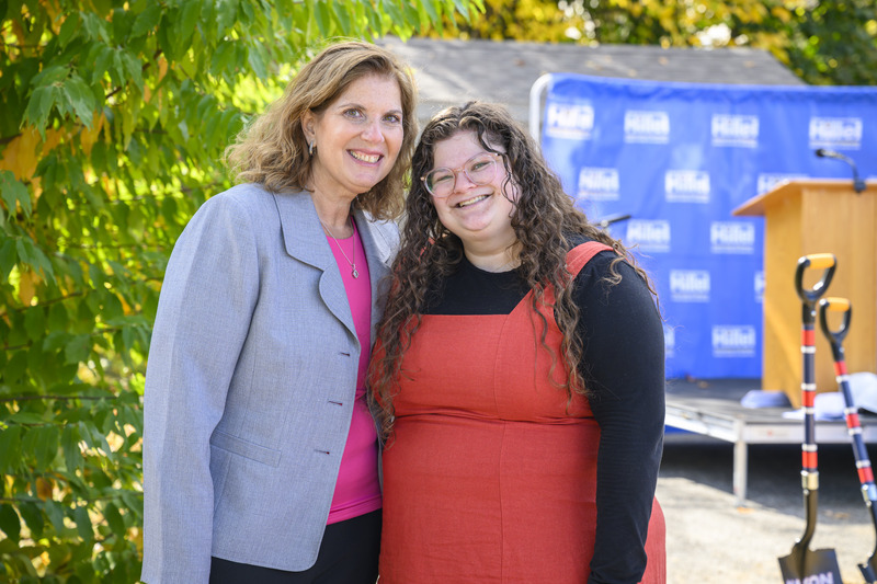 Maya Taylor (right), president of Hillel's Student Leadership Council, said the Kristol Center for Jewish Life has felt like a home away from home. She is pictured with Donna Schwartz, executive director of Hillel at UD.