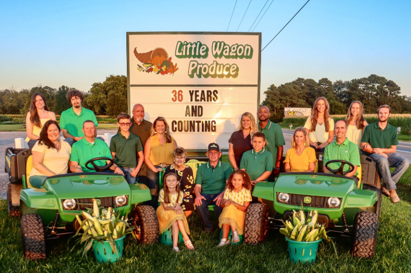 Multiple members of the Vanderwende family grew up working at one of their family businesses, Little Wagon Produce, a business that started as a small produce cart operating on the honor system to a business with multiple buildings and employees.