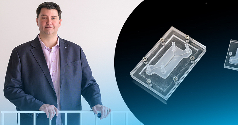 University of Delaware biomedical engineer Jason Gleghorn is developing cutting-edge organ-on-a-chip models, little bigger than two postage stamps, that offer a faster, inexpensive way to study disease and develop pharmaceutical targets. As an Innovation Ambassador at UD, Gleghorn is eager to share what he’s learned about invention and entrepreneurship with others.