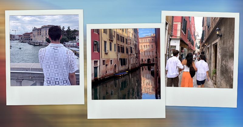 Jonathan Leest worked hard but also found time to explore the cities of northern Italy, like Venice and Verona, during his five-week internship this summer. 