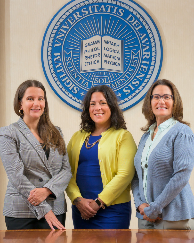 ONF’s three staff members (left to right), Laura De Furio, the director; Kristin Bennighoff, an associate director; and Angie Estevez, an associate director, are excited to support all UD students through the process of seeking and applying for nationally competitive fellowships. ONF’s three staff members (left to right), Laura De Furio, the director; Kristin Bennighoff, an associate director; and Angie Estevez, an associate director, are excited to support all UD students through the process of seeking and applying for nationally competitive fellowships.