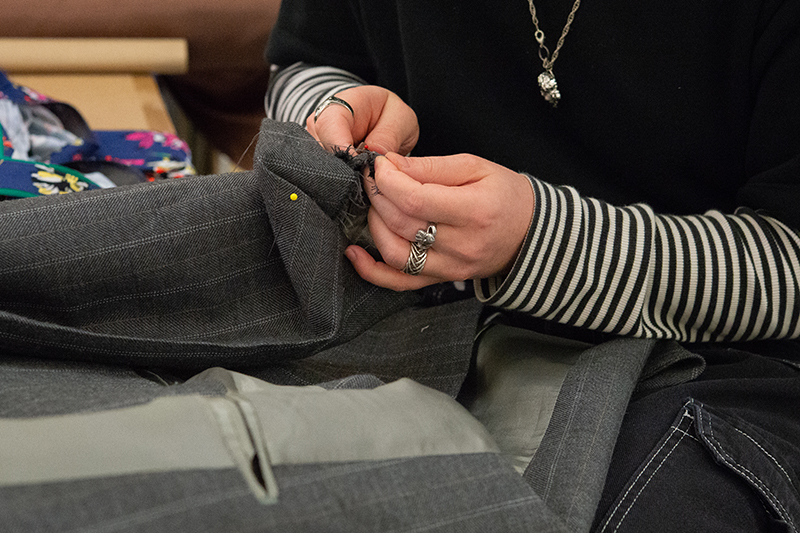 Culley altered a suit to be worn in the upcoming REP production of Agatha Christie’s “And Then There Were None.”  Culley altered a suit to be worn in the upcoming REP production of Agatha Christie’s “And Then There Were None.”