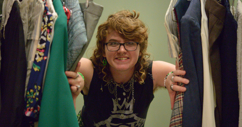 Alex Culley is one of a handful of students who have taken the path from internship to apprentice with the Department of Theatre and Dance, developing skills while building his résumé. He worked as a stitcher and will assist the wardrobe crew for the REP production of Agatha Christie’s “And Then There Were None.” Alex Culley is one of a handful of students who have taken the path from internship to apprentice with the Department of Theatre and Dance, developing skills while building his résumé. He worked as a stitcher and will assist the wardrobe crew for the REP production of Agatha Christie’s “And Then There Were None.”