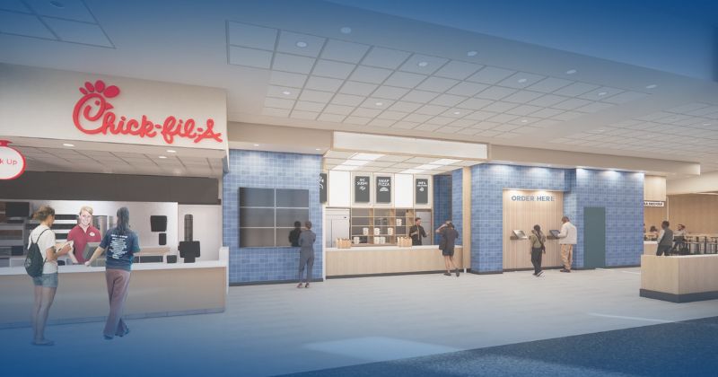 Trabant Food Court: Chick-fil-a, The Halal Shack, and Local Restaurants 