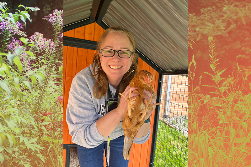 Caroline Mann, an elementary resource room teacher for students in grades 3-5 at Round Valley School in Clinton Township, New Jersey, leads her students in innovative, nature-based learning activities. 
