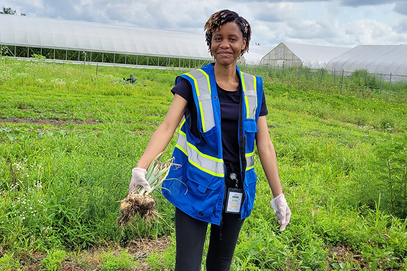 Fadzai Dube, a master of public health in epidemiology student, developed a nutrition education training program for the Food Bank of Delaware.