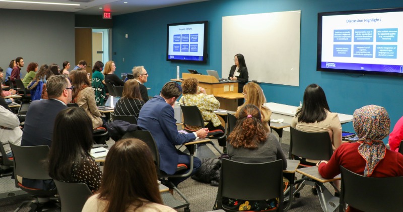 Student presenting at the 2025 Steele Symposium