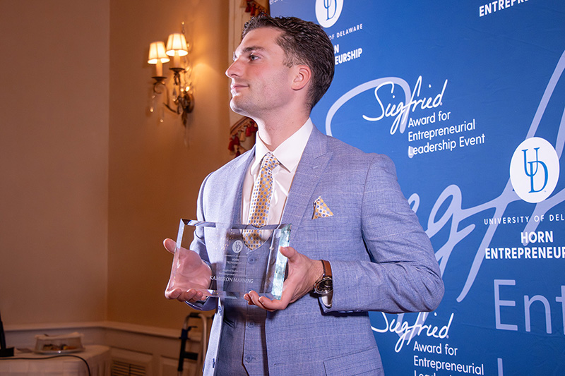 Kameron Manning was the recipient of the 2025 Siegfried Student Award for Entrepreneurial Leadership award in October.