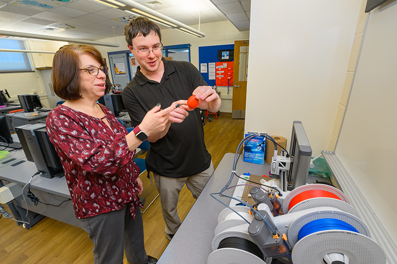 Jeannette Wilt and Samuel Schubert, math and computer science teachers at Brandywine High School, attended a weeklong community science program hosted by UD’s Center for Cybersecurity, Assurance and Privacy (CCAP). 