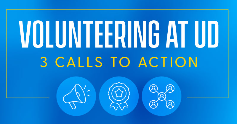 Volunteering at UD 3 Calls to Action