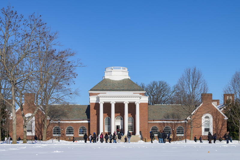 Campus pathways reopen after major snowfall, thanks to the around-the-clock work of UD’s facilities and grounds teams.