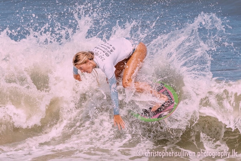 In the 2024 Zap World Championships held in Dewey Beach, Okoniewski placed fourth overall in the women’s professional division. (Photo by Christopher Sullivan Photography LLC)