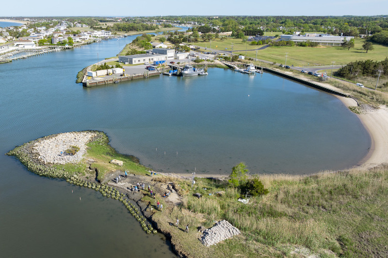 The boat basin at UD’s Hugh R. Sharp Campus in Lewes faces a dual threat: rising sea levels and intense storms that surge water into the basin, threatening campus infrastructure and the fleet of research vessels that are harbored there. 