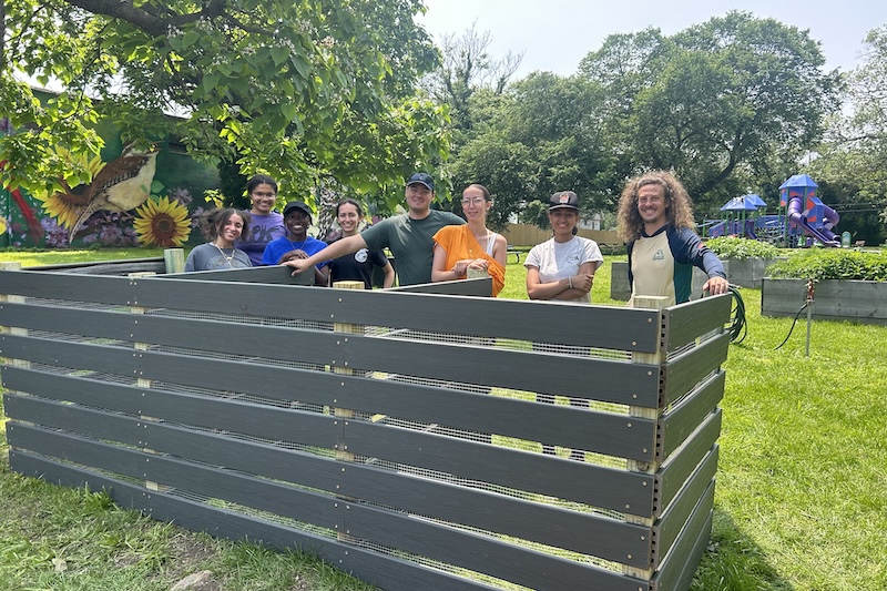 Jenkins' interns support environmental community service and education projects, including a composting center built for a community garden in Baltimore.