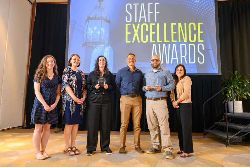 College of Health Sciences winners with their nominators (left to right): Tiffany Heiger, Ellie Walt, Kate Culhane-Suluai, BJ Janney, James Burget, Heiddy DiGregorio.
