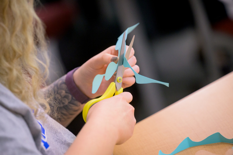 UD students participating in the Craftivism — The Intersection of Craft and Activism: A Hands-on Workshop.