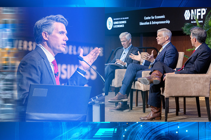 The University of Delaware’s Center for Economic Education and Entrepreneurship, in partnership with NFP (formerly Lyons Companies), hosted its annual 2026 Economic Forecast on Feb. 19, bringing nationally recognized voices to campus to unpack the most pressing economic issues of the year ahead.