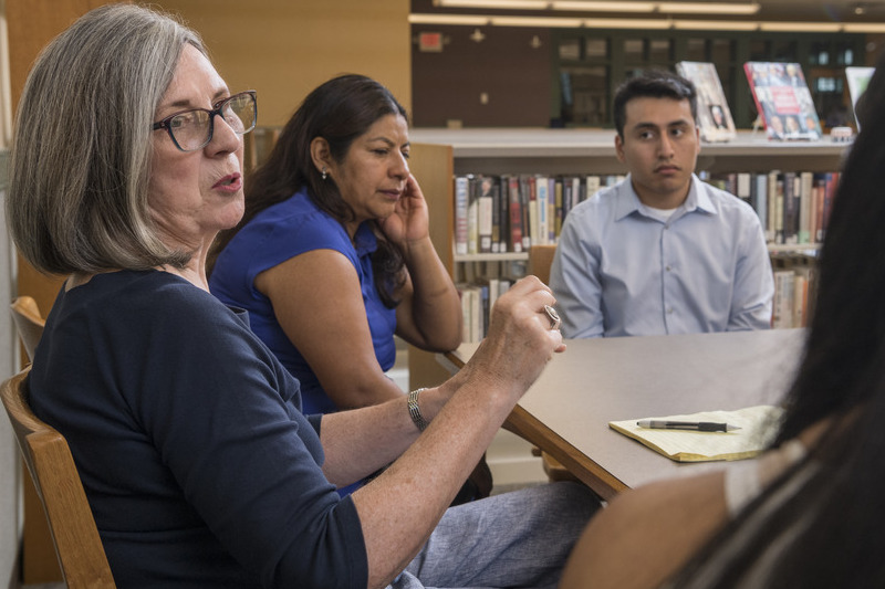 UD’s Associate in Arts program afforded Baltazar-Lopez both flexibility and mentorship. Pictured here with UD Prof. April Venes (left), he called it “the best decision,” adding, “My teachers gave me the footing I needed to be successful.”