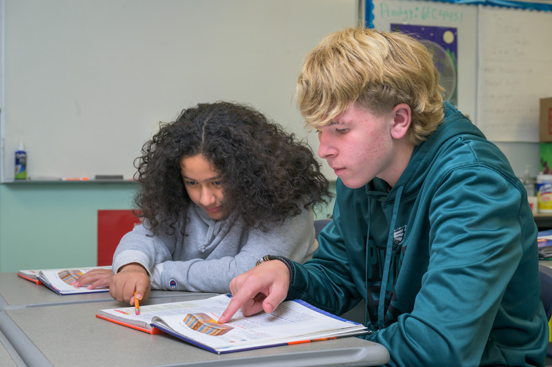 Students in The College School participate in a science lesson. The College School, housed in UD’s College of Education and Human Development, serves students in grades 1 to 8 with learning differences.