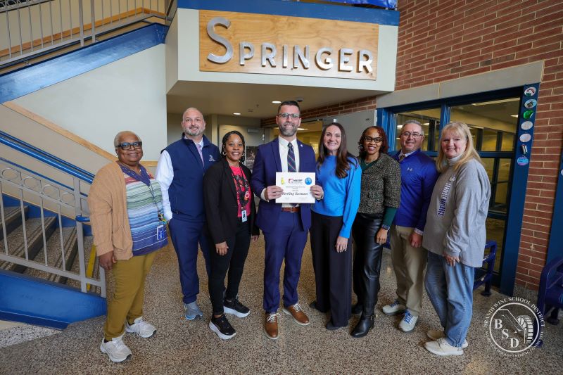 University of Delaware alumnus Sterling Seemans, principal of Springer Middle School in the Brandywine School District, received the 2026 Delaware Principal of the Year Award in January. 