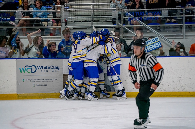 Franki Barresi, whose father soothed her with hockey footage when she was a newborn baby, was swarmed by teammates after scoring the first goal in program history: “It was an out-of-body experience.”