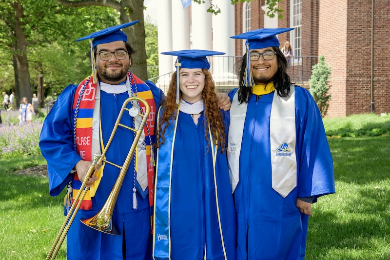 Axel Rodriguez-Leòn, Shaina Zaccagnino and Juan Saquino look back on the friendships, experiences and memories that defined their time at UD.